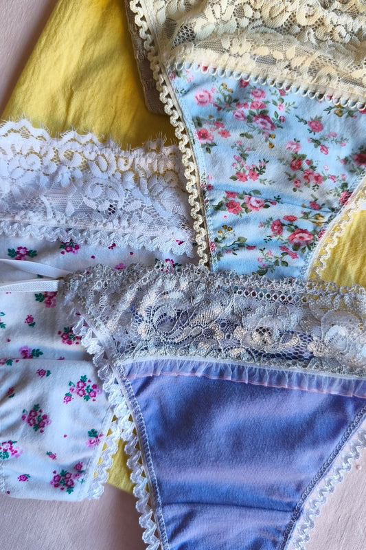 Detalle algodón y puntilla bombacha artesanal – Qué Tupé