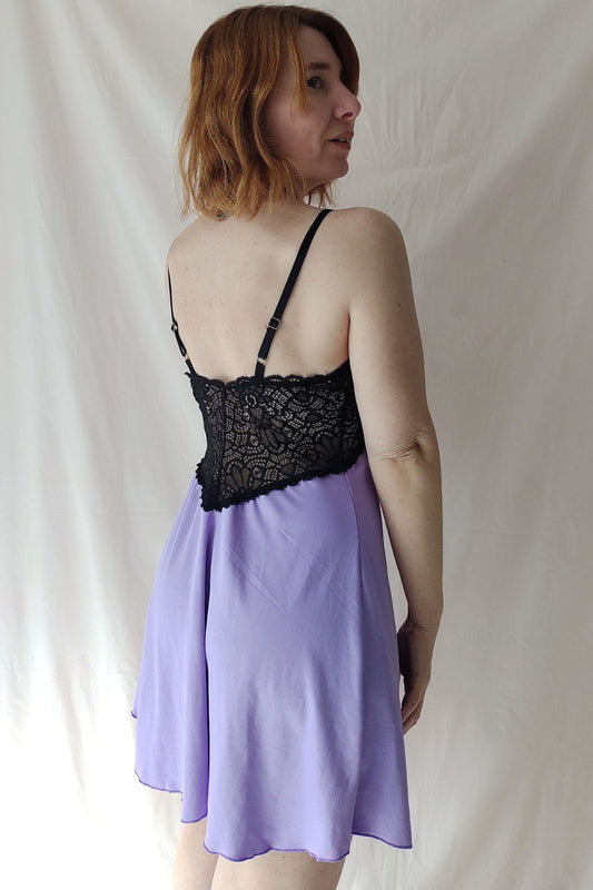 Babydoll lila en modelo  espalda super sexy – Qué Tupé
