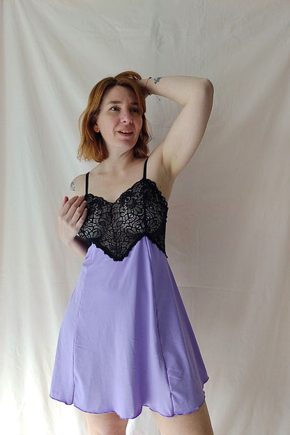 Babydoll super sexy en color lila en modelo – Qué Tupé