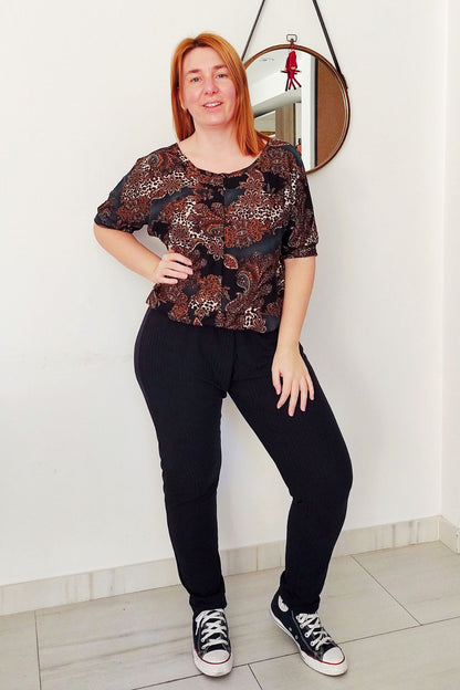 Conjunto Homewear Aby. Buzo lanilla y pantalon morley negro