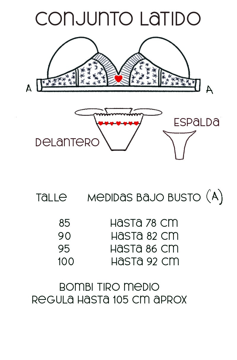 Guía de talles Conjunto Latido – Qué Tupé