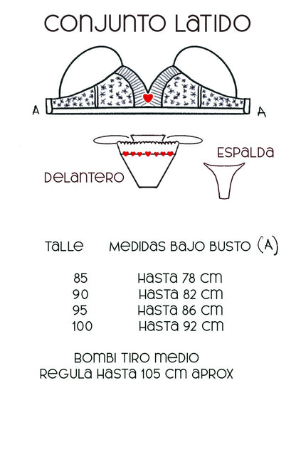 Guía de talles Conjunto Latido – Qué Tupé