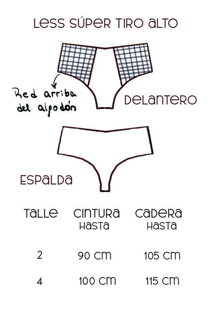 Less  Tiro Alto | Algodón con Lycra Blanco