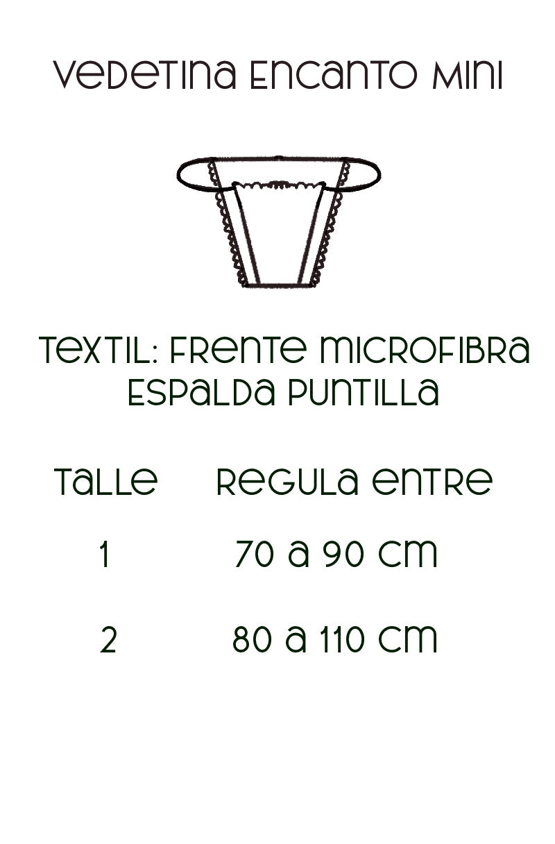 Guía de talles vedetina Encanto mini negra – Qué Tupé