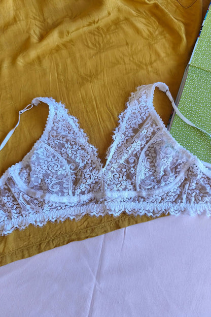 Corpiño Encanto natural sin aro puntilla elastizada – Qué Tupé