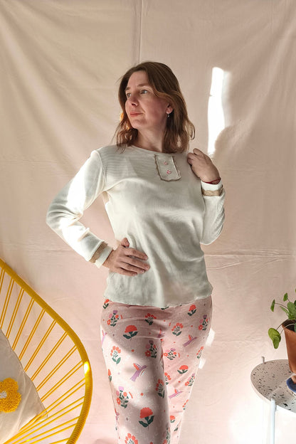 Pijama de invierno Edén corte holgado en modelo – Qué Tupé