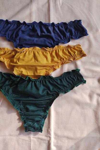 Set tres bombachas Fru Fru Bosque vista completa – Qué Tupé
