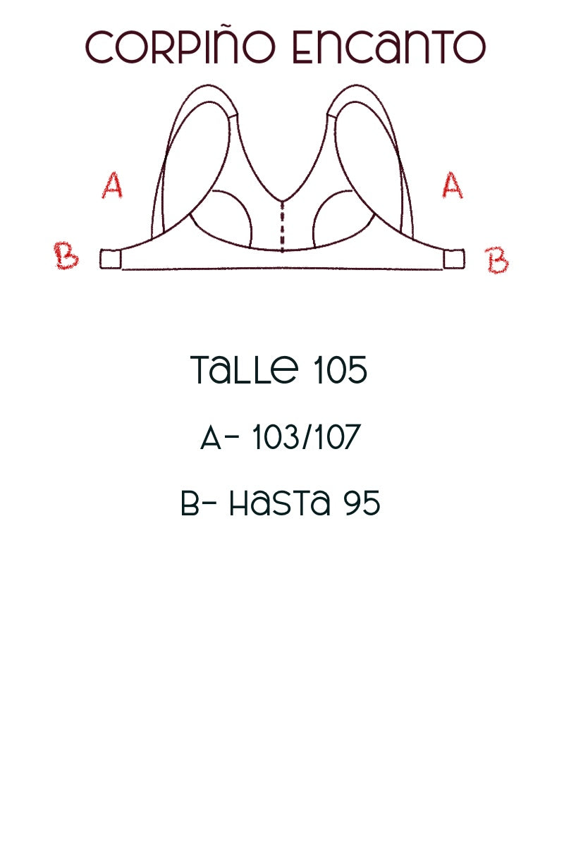 Guía de talles Corpiño Encanto talle 105 – Qué Tupé