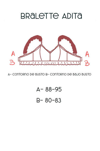 Guía de talles Bralette Ada verde agua – Qué Tupé